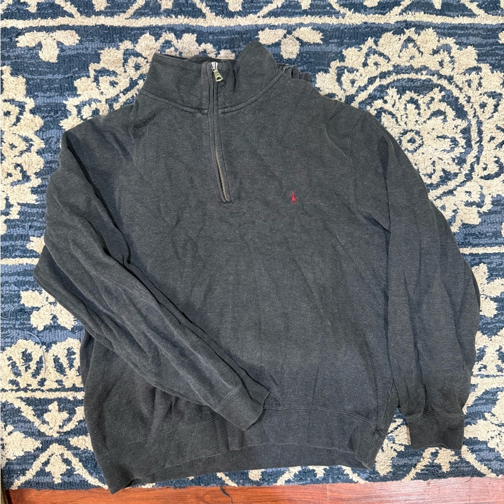 Ralph Lauren Charcoal Zip-Up Sweater
